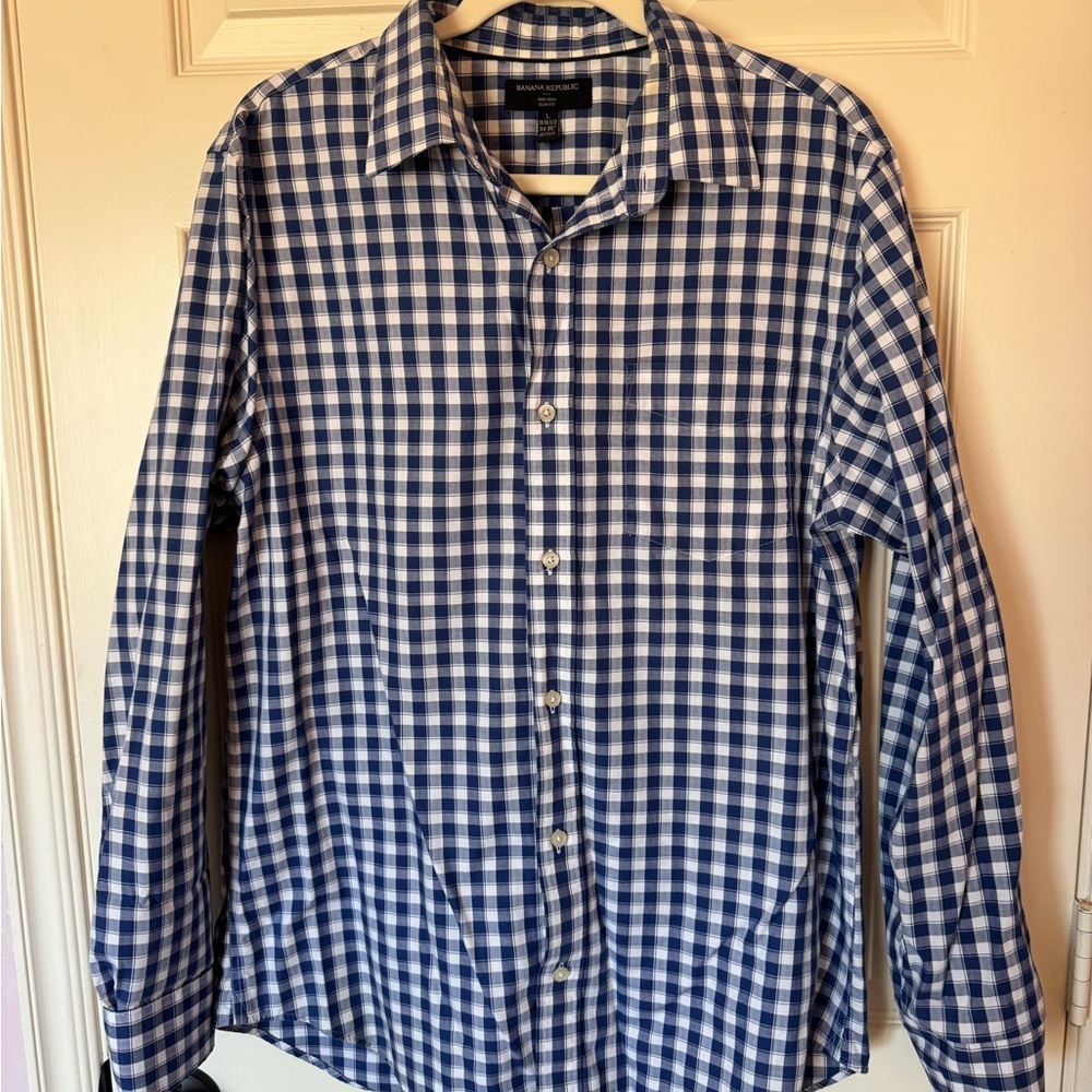 Like New Banana Republic Non-Iron Slim Fit Size XL